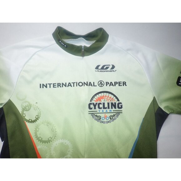 Louis Garneau International Paper Cycling Team Jersey M-L half Zip - Picture 2 of 9